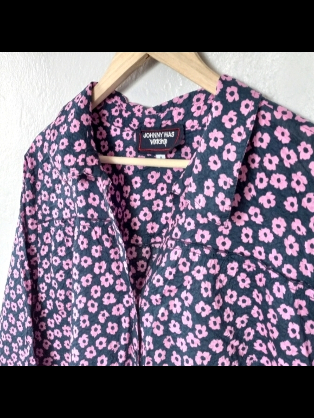 Johnny Was Purple Floral Tiered Long Sleeve Dress - Picture 5 of 7